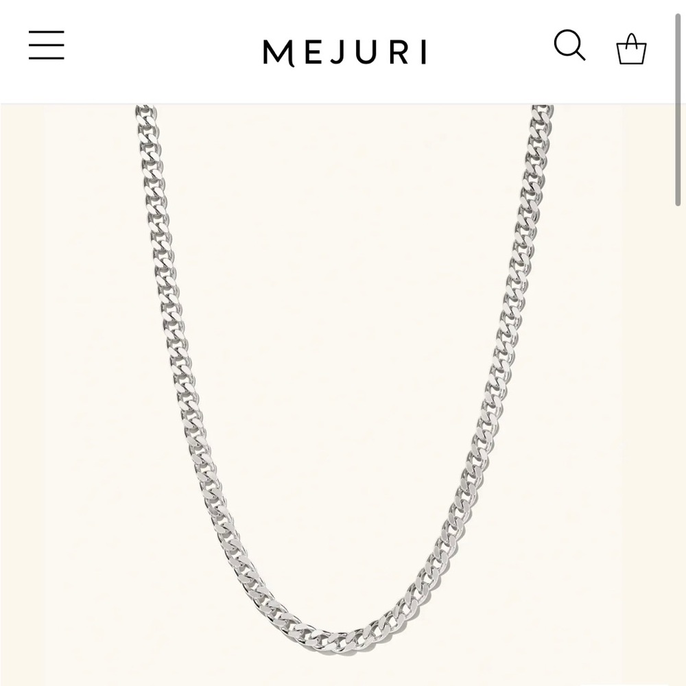 Mejuri Silver Curb Chain Necklace